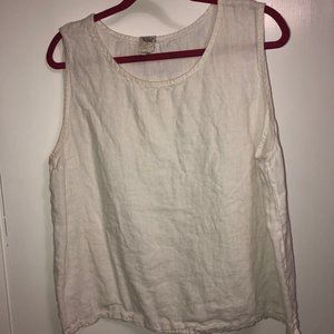 Match Point linen sleeveless tee